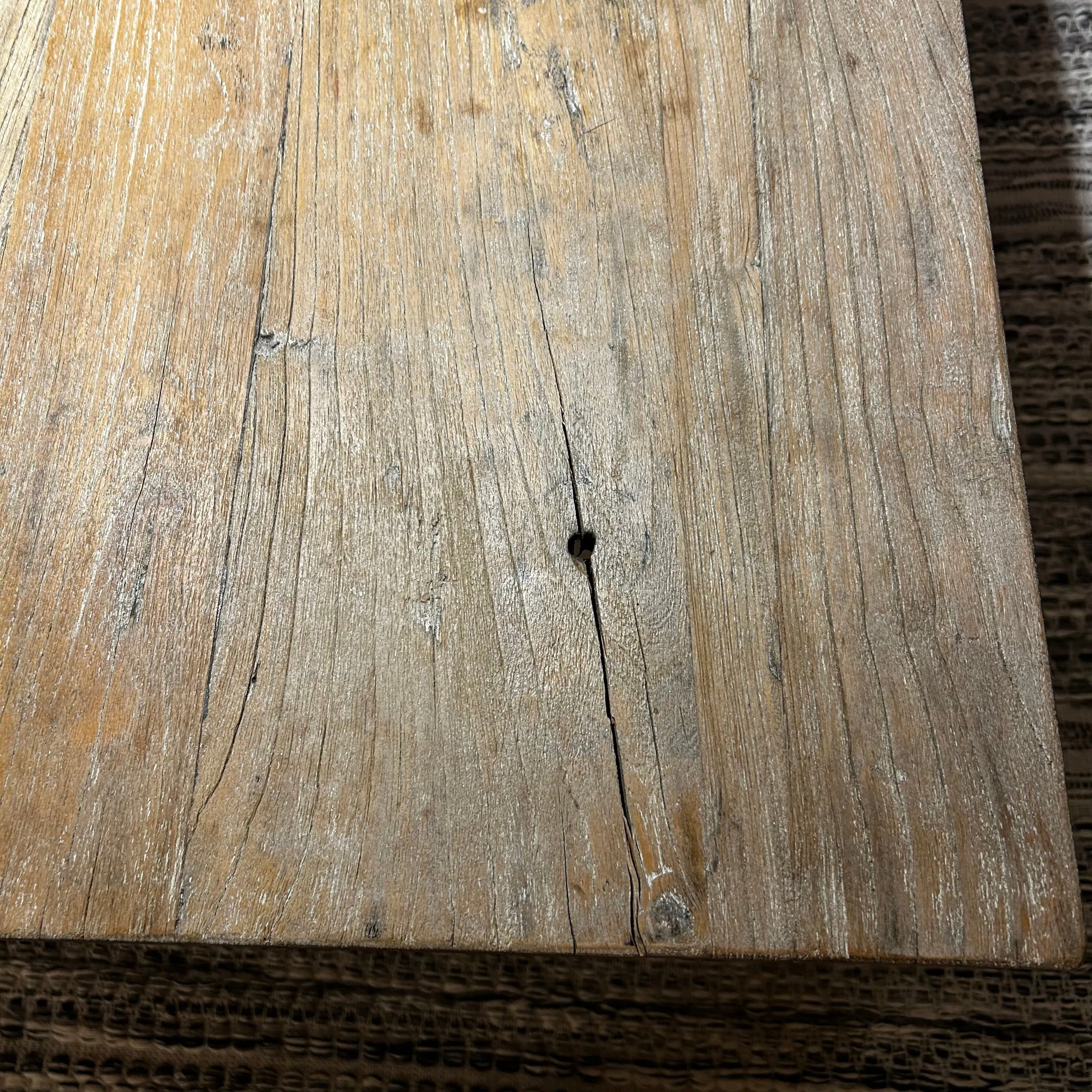Plank Table Distressed Wood, X-Base, Rustic