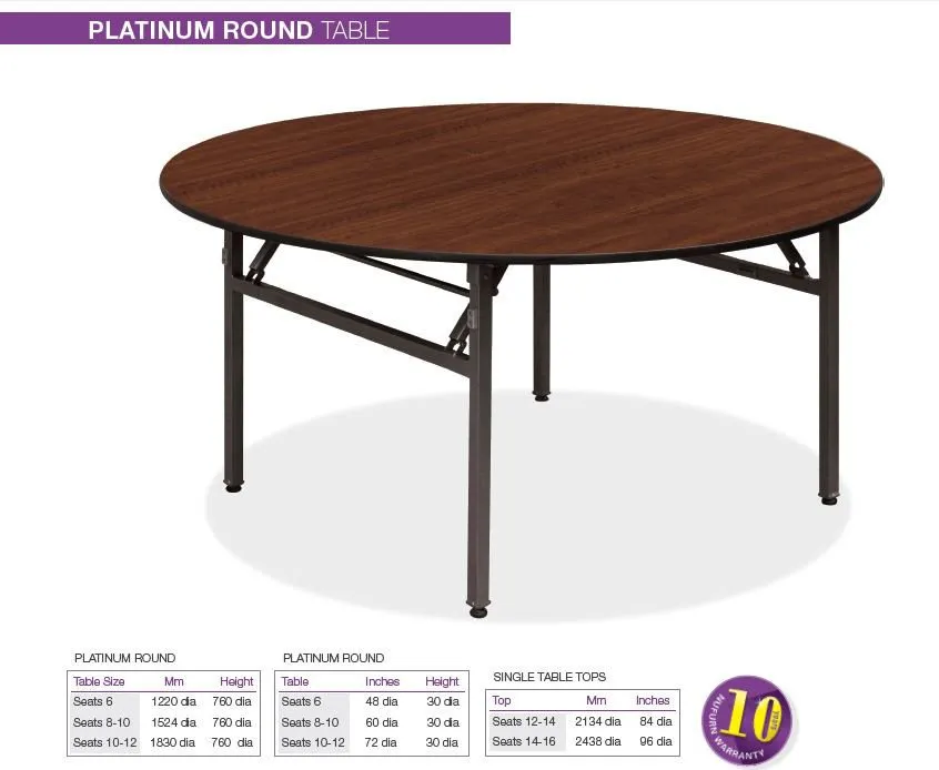 Platinum - 6ft Round Folding Banquet Tables