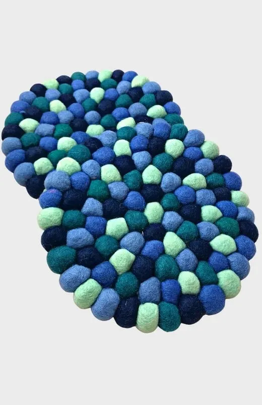 Round Felted Ball Trivet