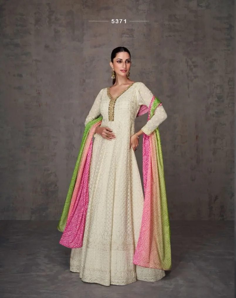 Sayuri Qurbat Series 5370-5372 Real Georgette Gown With Dupatta (2499x03)