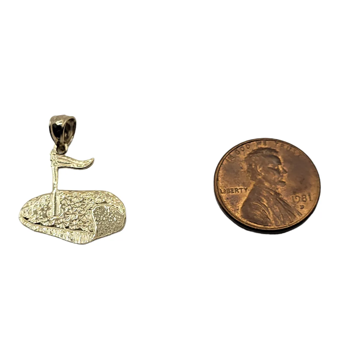 Solid Gold Golf Course Charm