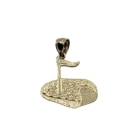 Solid Gold Golf Course Charm