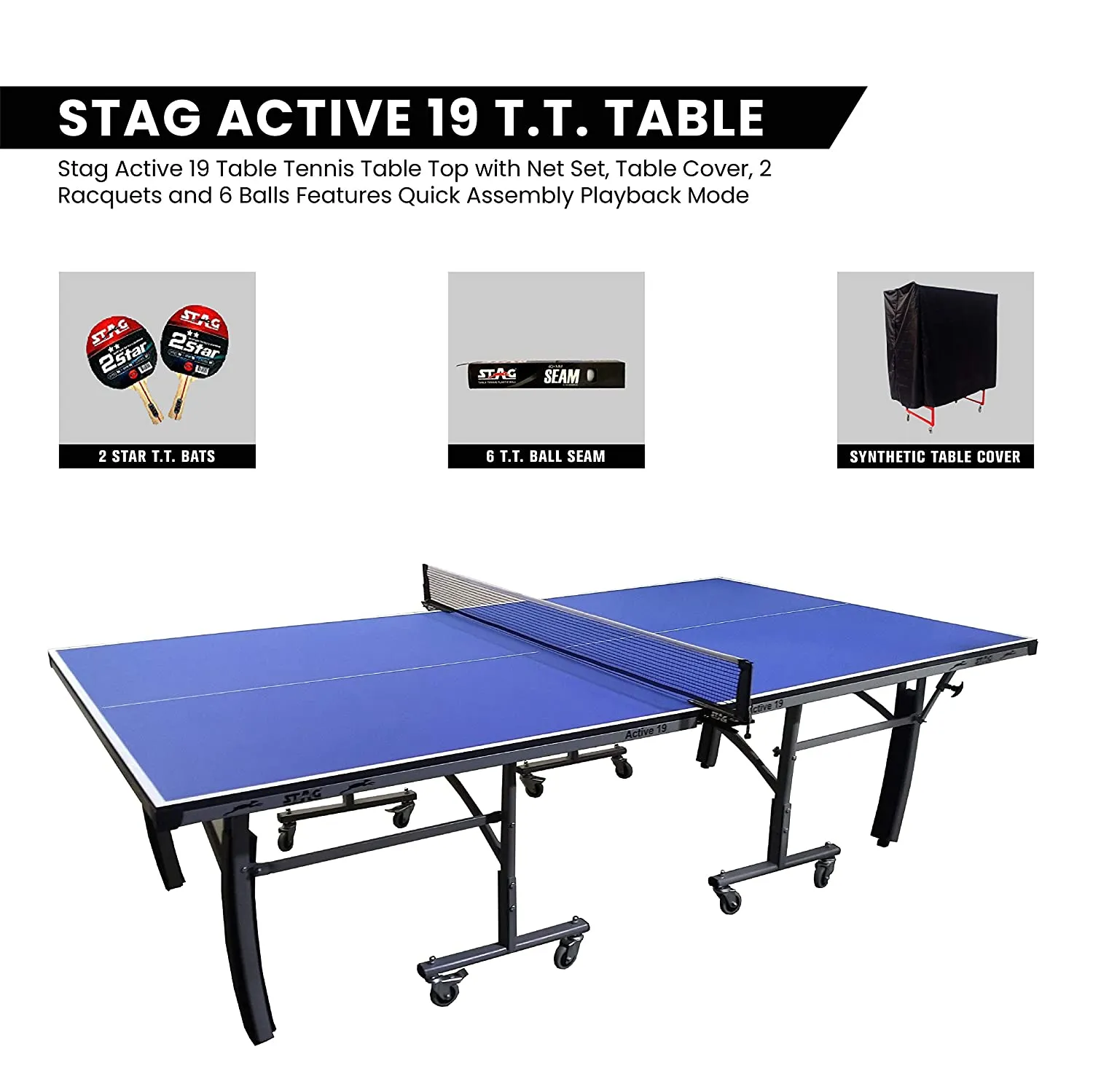 Stag Active 19 Table Tennis TT Table