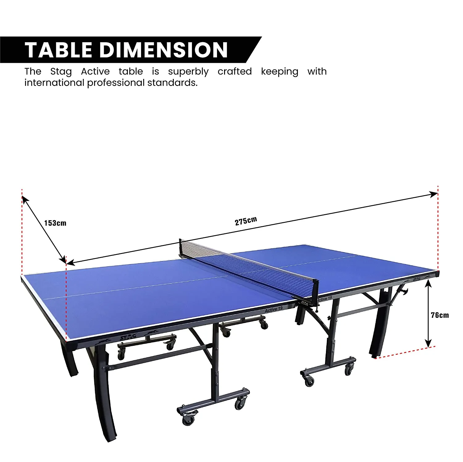 Stag Active 19 Table Tennis TT Table