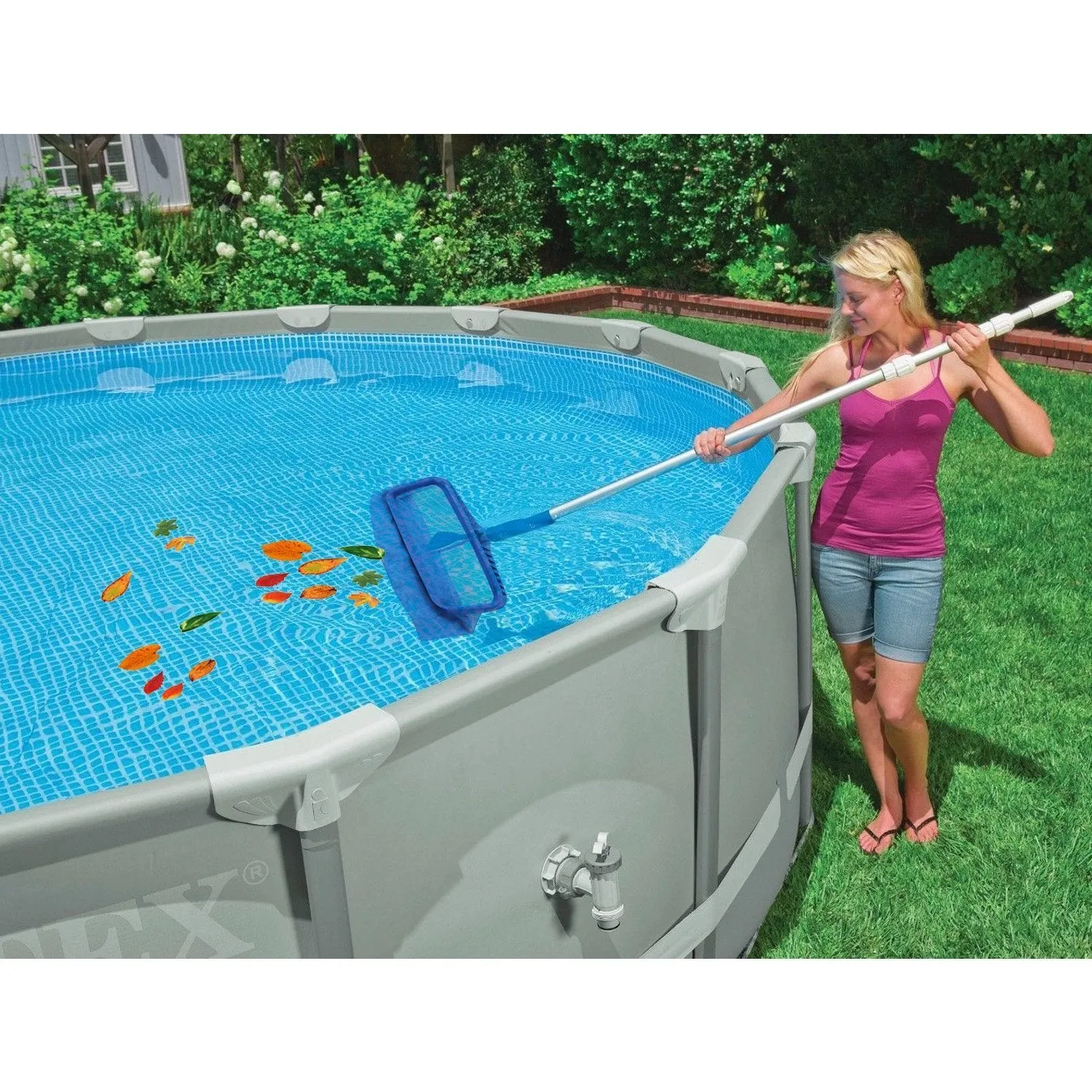 SupplyPro [Thickened and Enlarged] Professional Pool Net Pool Rake Heavy Duty Pool Skimmer Deep Bag Pool Skimmer Net Durable Swimming Pool Cleaning Tool Fits Most Pole for Removing Leaves Debris