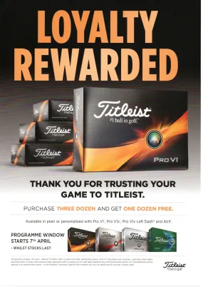 Titleist 4 dozen for the price of 3 offer
