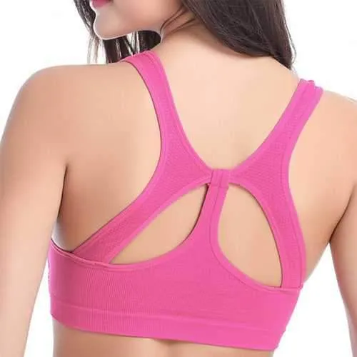 Women Comfort Seamless Wireless Shockproof Sweat Absorbing Breathable Yoga Bra
