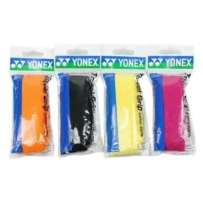 Yonex AC 402EX Badminton Towel Grip | Color: Multicolour | Pack of 4 | Material: Synthetic | Length: 660 mm | Thickness: 1.35 mm | Sweat Absorption | For All Badminton Players | Type: Overgrip
