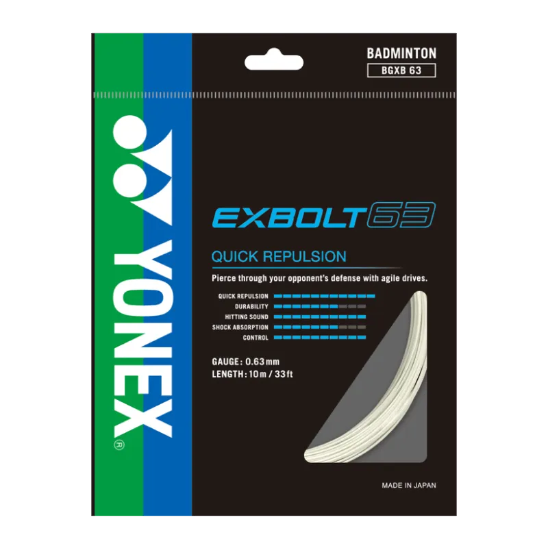 Yonex Exbolt 63 Badminton String - 10m