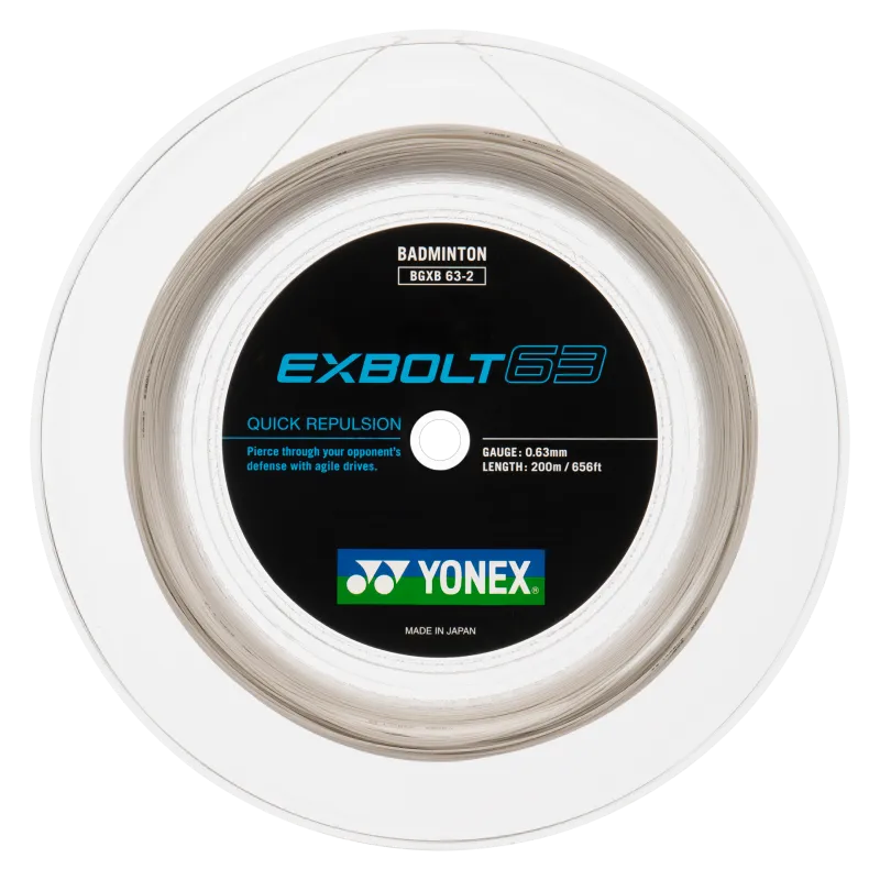 Yonex Exbolt 63 Badminton String Reel -- 200m